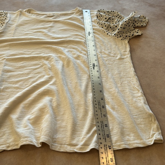 Anthropologie T.La Woven Flutter Sleeve Tee • size xl • NWOT - Picture 8 of 10